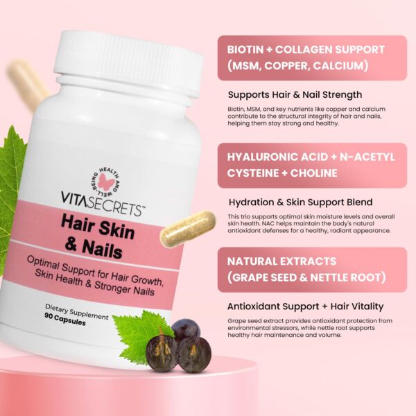 Etiqueta trasera de Vitasecrets