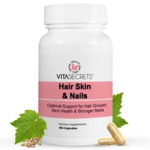 Version 1.0.0 Frente de la botella Vitasecrets Hair, Skin & Nails