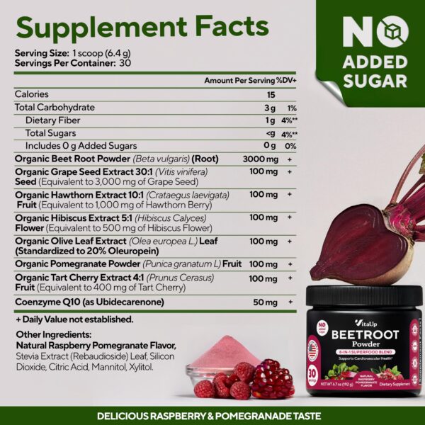 Version 1.0.0 Etiqueta y porciones VitaUp 8 en 1