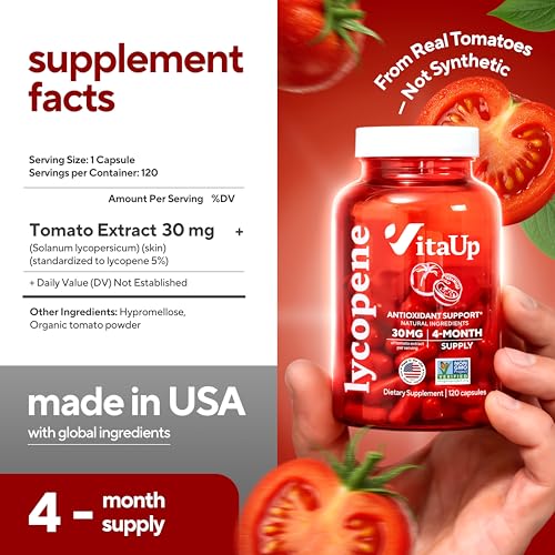 VitaUp licopeno botella vista lateral