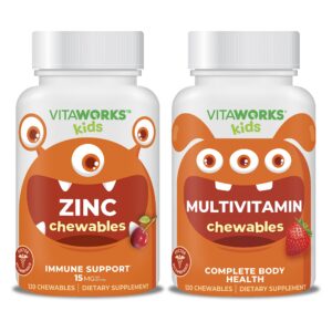 VitaWorks zinc 15mg gomitas frasco