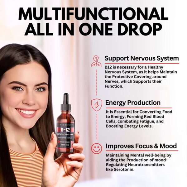Gotero de B-12 líquido vegano