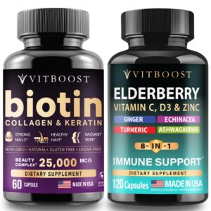 Frasco de VITBOOST Biotin Collagen Keratin