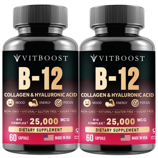 Version 1.0.0 Vitboost suplemento vitamina B12 metilcobalamina colágeno ácido hialurónico
