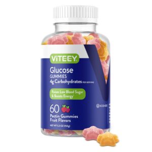 Etiqueta frontal de Viteey Glucose Gummies