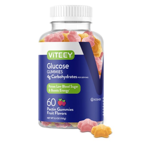 Version 1.0.0 Etiqueta frontal de Viteey Glucose Gummies