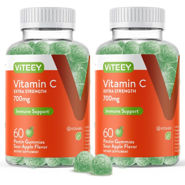 Envase frontal de Viteey gomitas de vitamina C