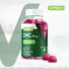 Etiqueta de la botella VITEEY gomitas de zinc 50 mg
