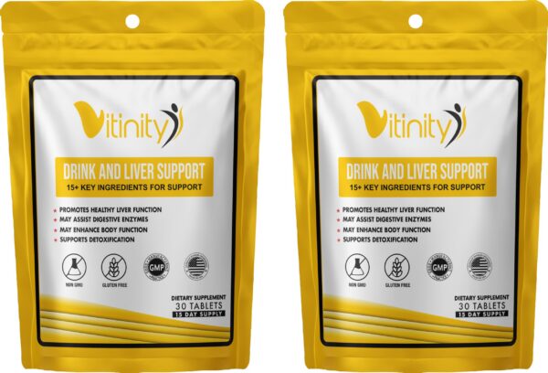 Vitinity Anti Drink suplemento apoyo hígado paquete