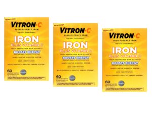 Version 1.0.0 Vitron-C etiqueta y botella de hierro