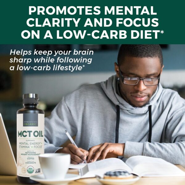 Lado del envase de aceite MCT