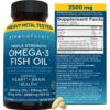 Frasco con etiqueta Viva Naturals Omega 3 de triple potencia