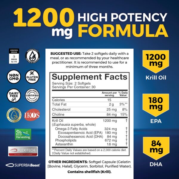 Krill oil etiqueta trasera