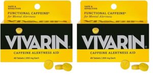 Vivarin pastillas cafeína 200mg paquete 40 tabletas amarillo