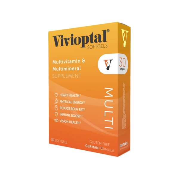 Frente de la botella Vivioptal Multi 30 Softgels