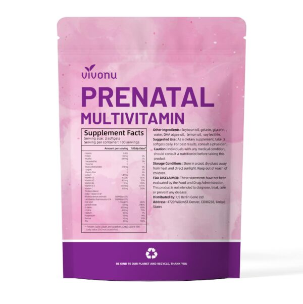 Etiqueta VivoNu 19 en 1 prenatal