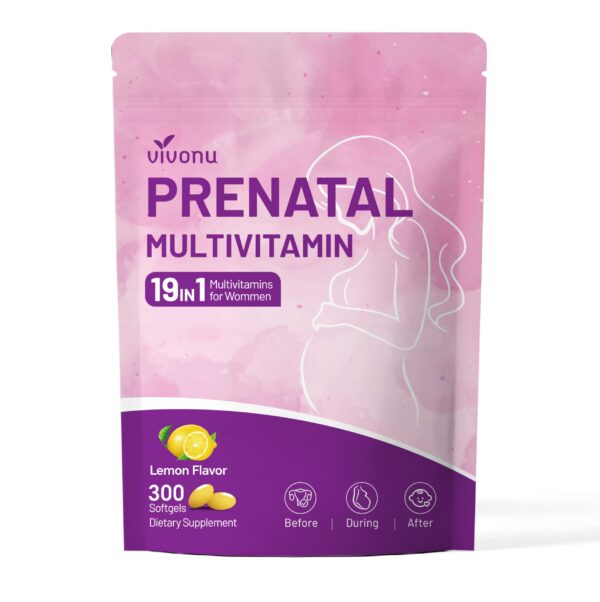 VivoNu 19 en 1 prenatal frasco frontal