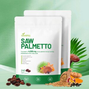 Version 1.0.0 Frasco VivoNu Saw Palmetto extracto 8 en 1 240 cápsulas