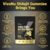 Gomitas doradas Shilajit en envoltorio