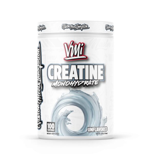 Frente del frasco VMI Sports Creatine Monohydrate