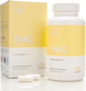 Etiqueta frontal de Vitality Pro TMG 500 mg