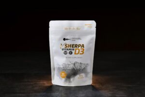 Version 1.0.0 Frente de la etiqueta de vSherpa Vitamina D3