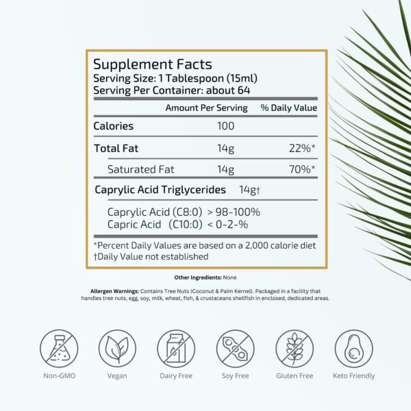 Etiqueta de ingredientes en VTC MCT Oil