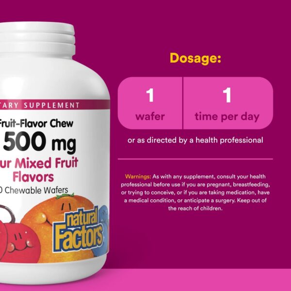 Wafers masticables Natural Factors vitamina C niños