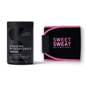 Frontal del cinturón Sweet Sweat Waist Trimmer negro
