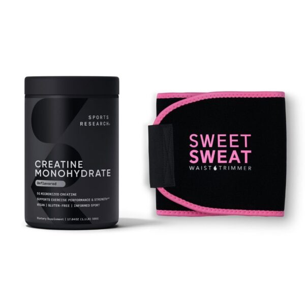 Frontal del cinturón Sweet Sweat Waist Trimmer negro