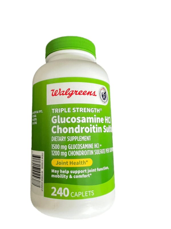 Frasco Walgreens glucosamina 1500 mg