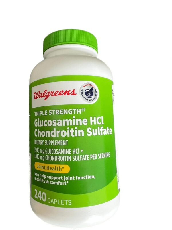 Walgreens Glucosamina HCl 1500 mg etiqueta frontal