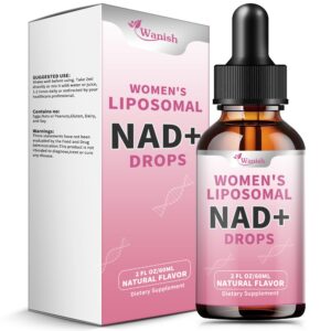 Version 1.0.0 Frente de la botella Wanish NAD liposomal para mujeres