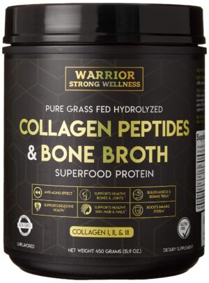 Frasco de Warrior Strong Wellness Caldo de Hueso con Colágeno