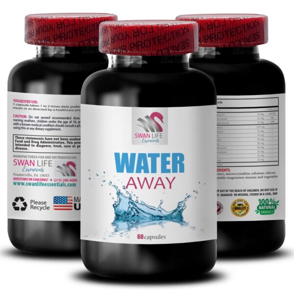 Frasco Water Away cápsulas diuréticas con sandía y té verde 60 unidades