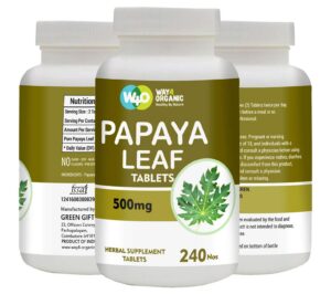 Frasco de WAY 4 Organic W4O Papaya hoja extracto