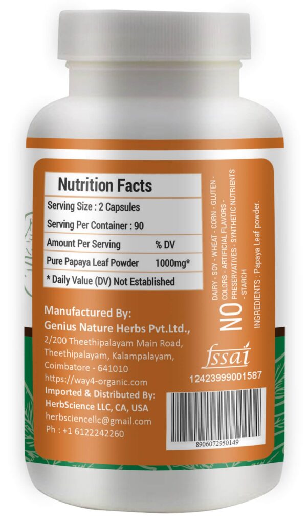 Cápsulas blancas dentro de la botella WAY 4 ORGANIC W4O