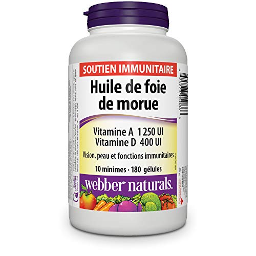 Webber Naturals etiqueta lateral higado bacalao