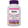 Webber Naturals biotina 5000mcg 60 cápsulas vegetarianas para cabello
