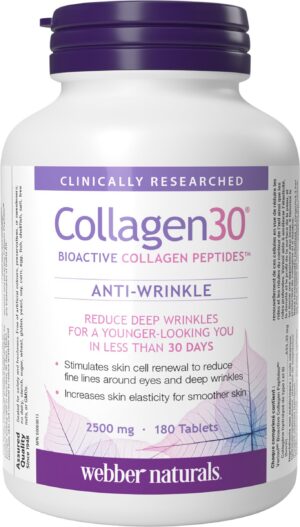 Version 1.0.0 Webber Naturals Collagen30 frente del envase