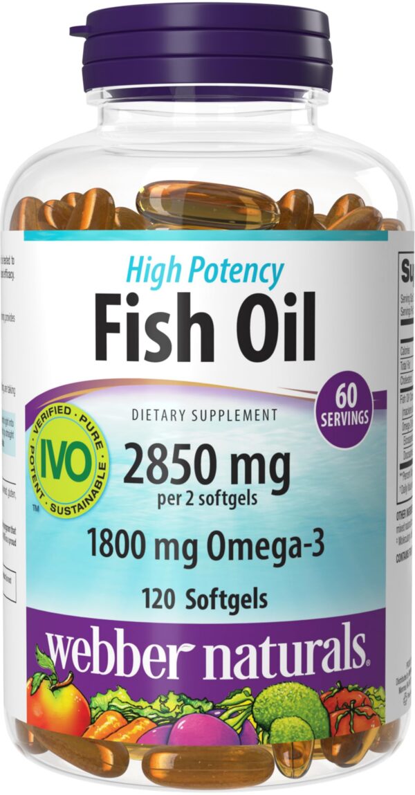 Frasco Webber Naturals Fish Oil de alta potencia