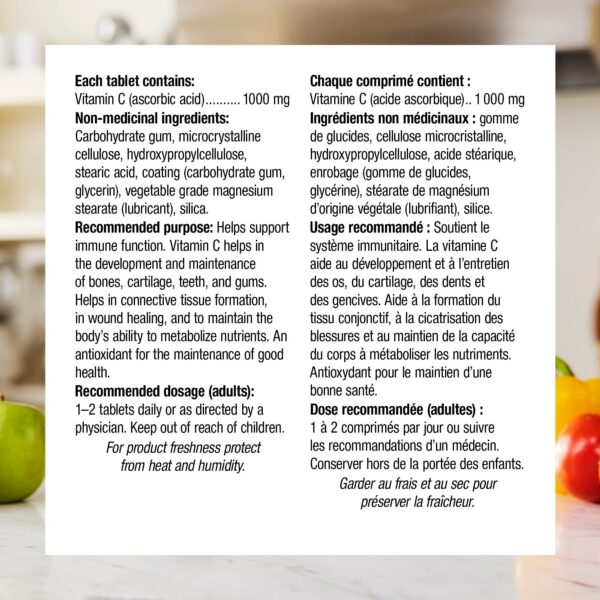 Webber Naturals Vitamina C Liberación 1000 mg frasco