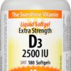 Webber Naturals Vitamina D3 2500 UI Softgels frasco