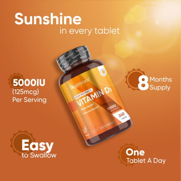 Etiqueta WeightWorld Vitamina D3 5000 UI