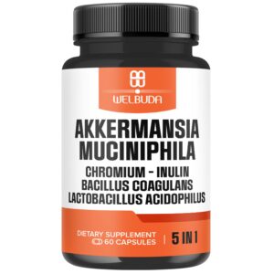 Version 1.0.0 WELBUDA cápsulas probióticas Akkermansia paquete 60 días