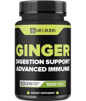 WELBUDA cápsulas de suplemento jengibre 1000 mg 210 píldoras