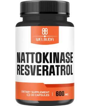 Version 1.0.0 Etiqueta frontal de WELBUDA nattokinase 3300 mg