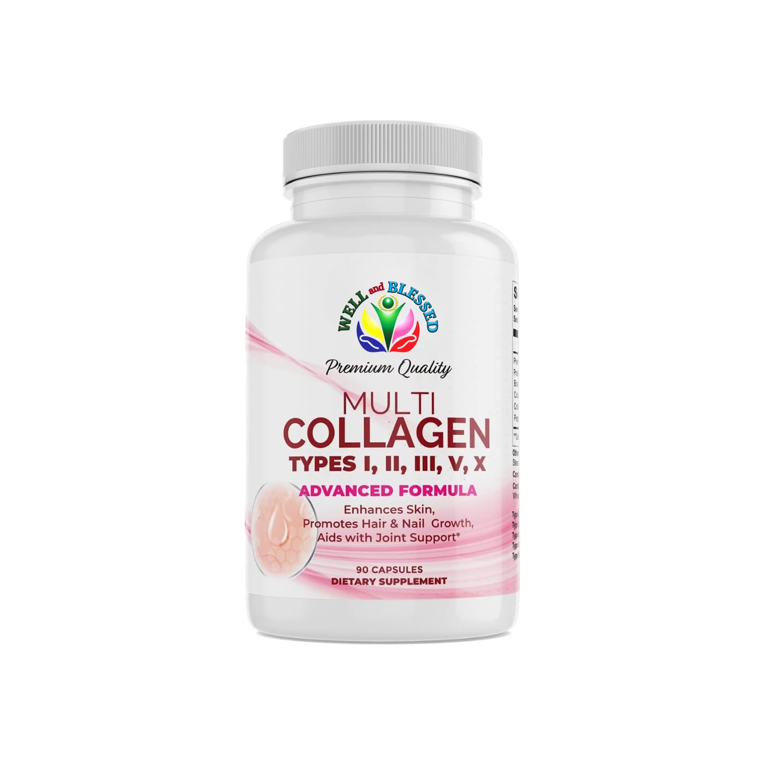 Well and Blessed Multi Collagen for Women with Vitamin C & E
