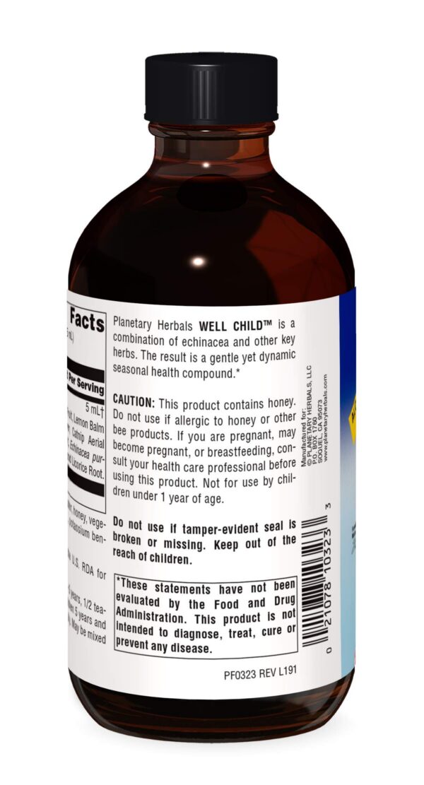 Well Child jarabe herbal para niños con ingredientes naturales