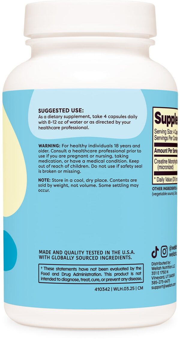 Version 1.0.0 Etiqueta Wellah Creatine Monohydrate